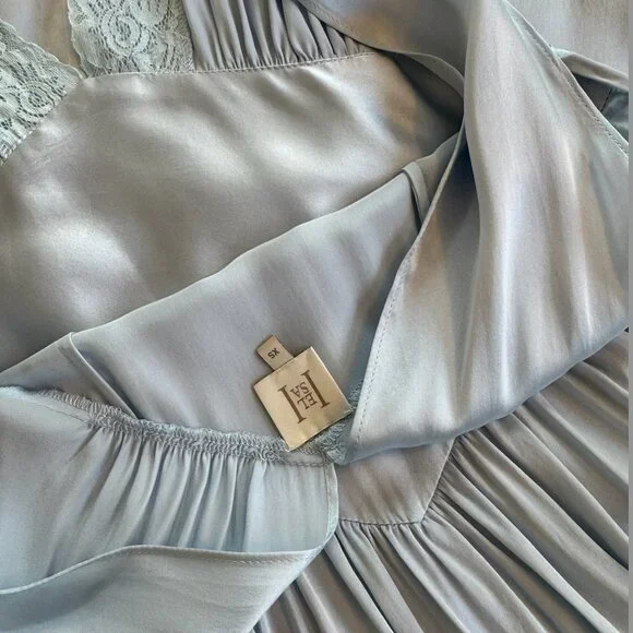 Helsa the the Silk Celeste Dress in blue - Picture 5 of 5